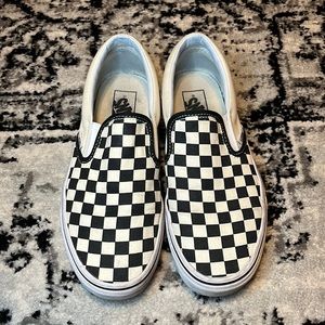 Vans slip on checkboard shoes